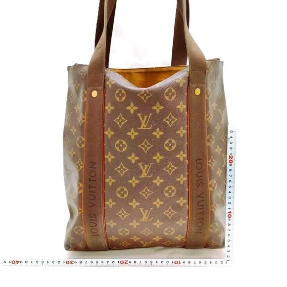 Louis Vuitton Monogram Cabas Beaubourg Tote Brown Canvas DU0998 - Picture 2 of 9